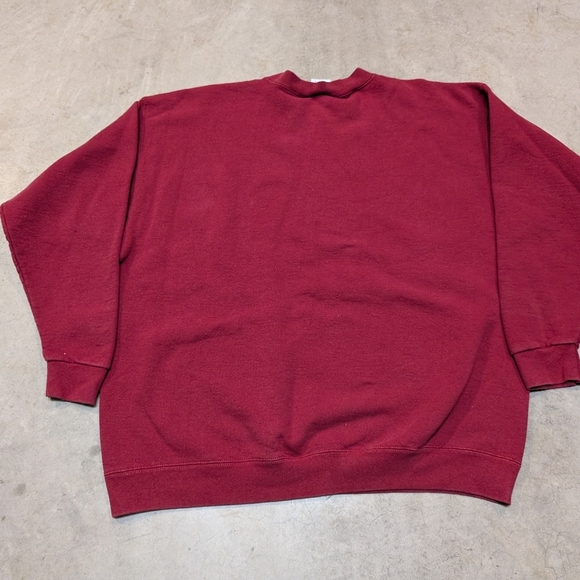 VTG 90s Nike Sweatshirt Crew Neck Mens L USA Made Center Swoosh Red - Picture 5 of 7
